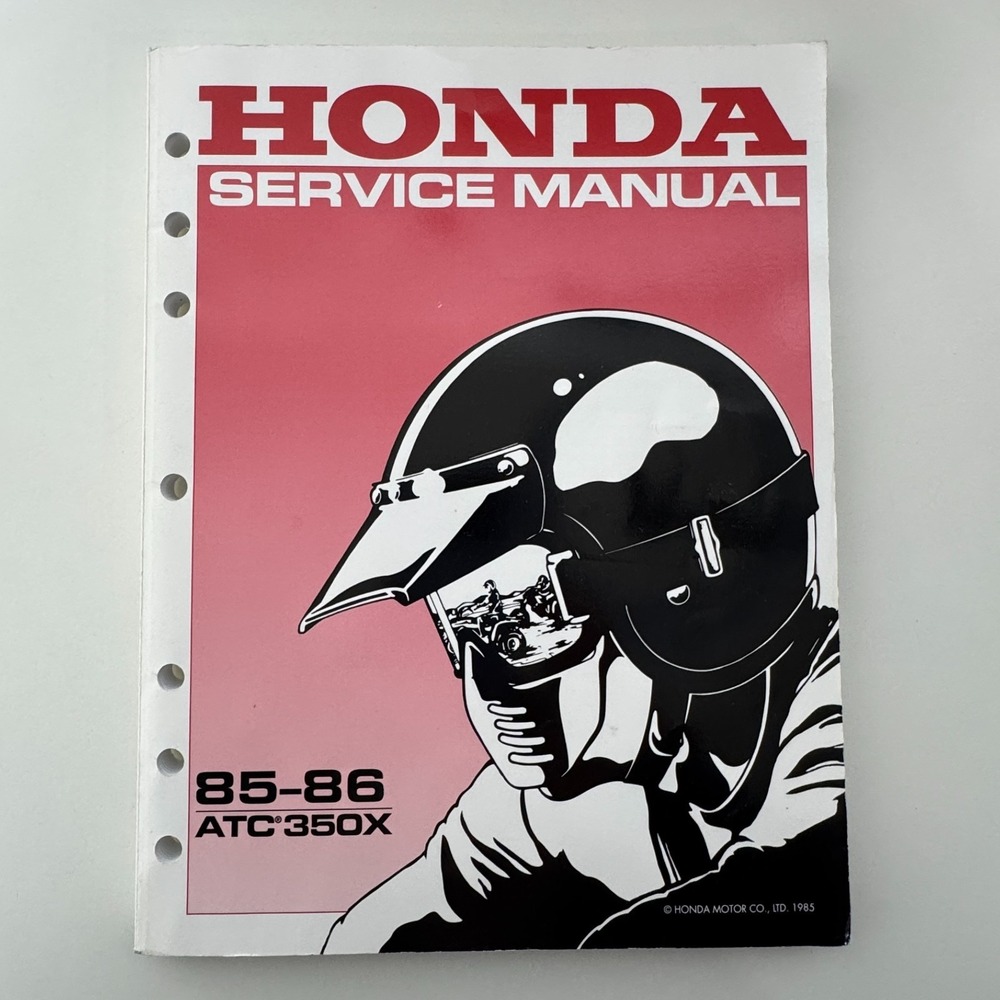 Vintage HONDA Service Manual 85-86 ATC 350X Hole Punched Printed in USA